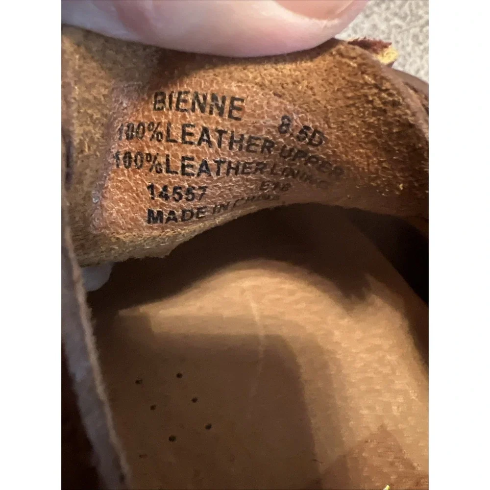 Polo‎ Ralph Lauren New Bienne Tan Leather Boat Shoe Loafer Size 8.5 Lace Up